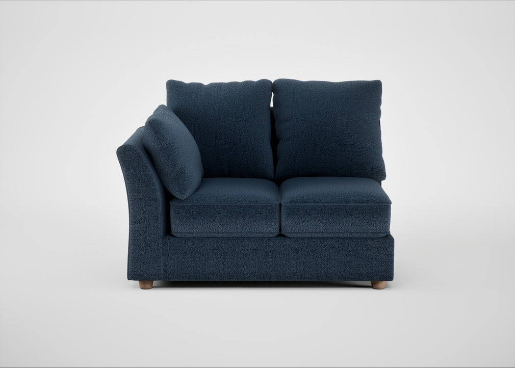 Tailor Double Left Hand Facing Corner Unit Boucle Velvet Space / Natural