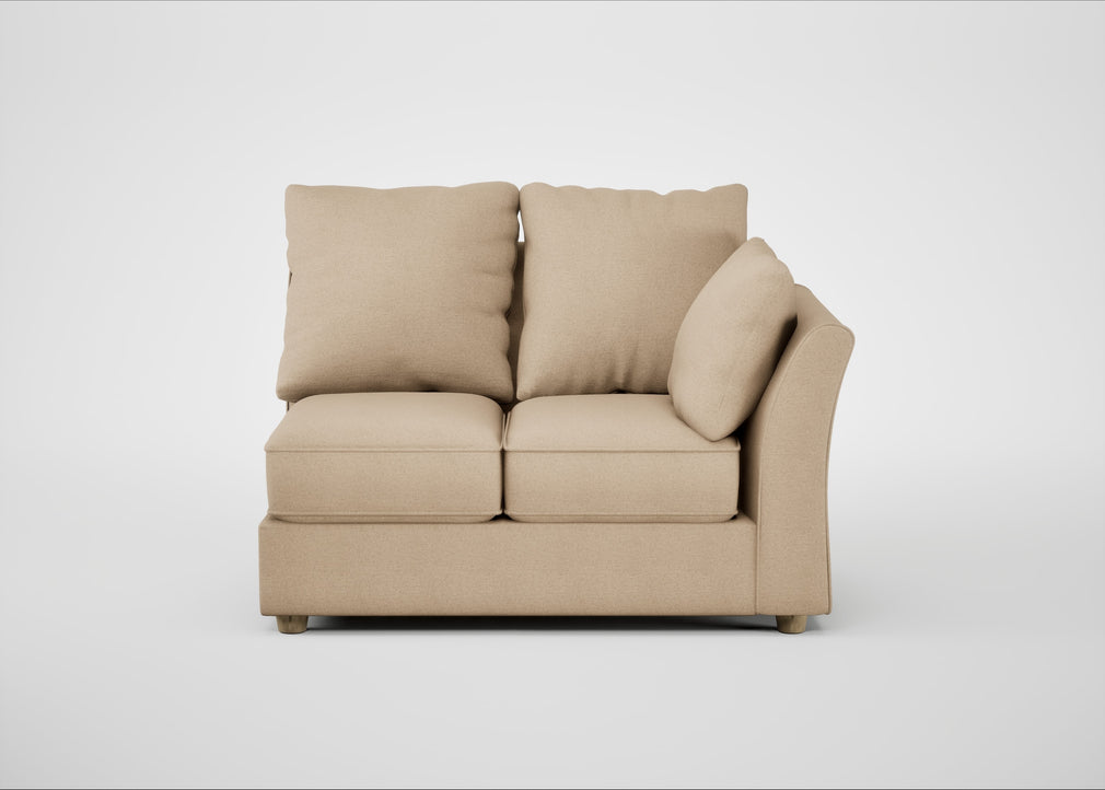 Tailor Double Right Hand Facing Corner Unit Capelo Linen-Cotton Bamboo / Natural