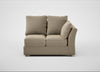 Tailor Double Right Hand Facing Corner Unit Boucle Velvet Rocky / Natural