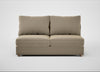 Tailor Large Armless Unit Boucle Velvet Rocky / Natural