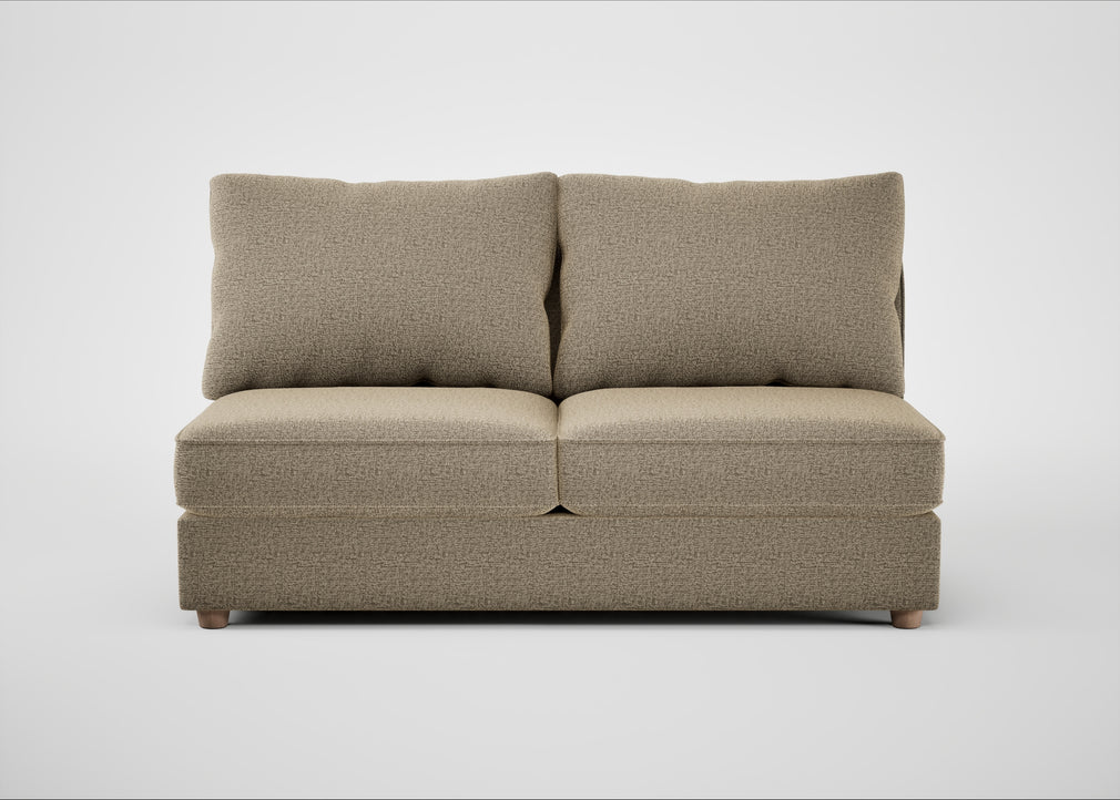 Tailor Large Armless Unit Boucle Velvet Rocky / Natural