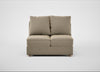 Tailor Double Armless Unit Boucle Velvet Rocky / Natural