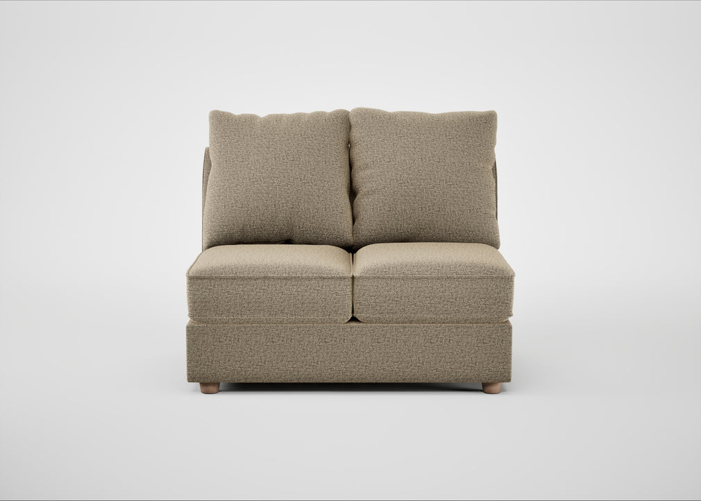 Tailor Double Armless Unit Boucle Velvet Rocky / Natural
