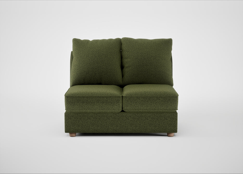 Tailor Double Armless Unit Boucle Velvet Wilder / Natural