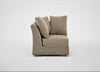 Tailor Curved Left Hand Facing Corner Unit Boucle Velvet Rocky / Natural