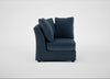 Tailor Curved Left Hand Facing Corner Unit Boucle Velvet Space / Black