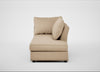 Tailor Right Hand Facing Chaise Unit Capelo Linen-Cotton Bamboo / Black