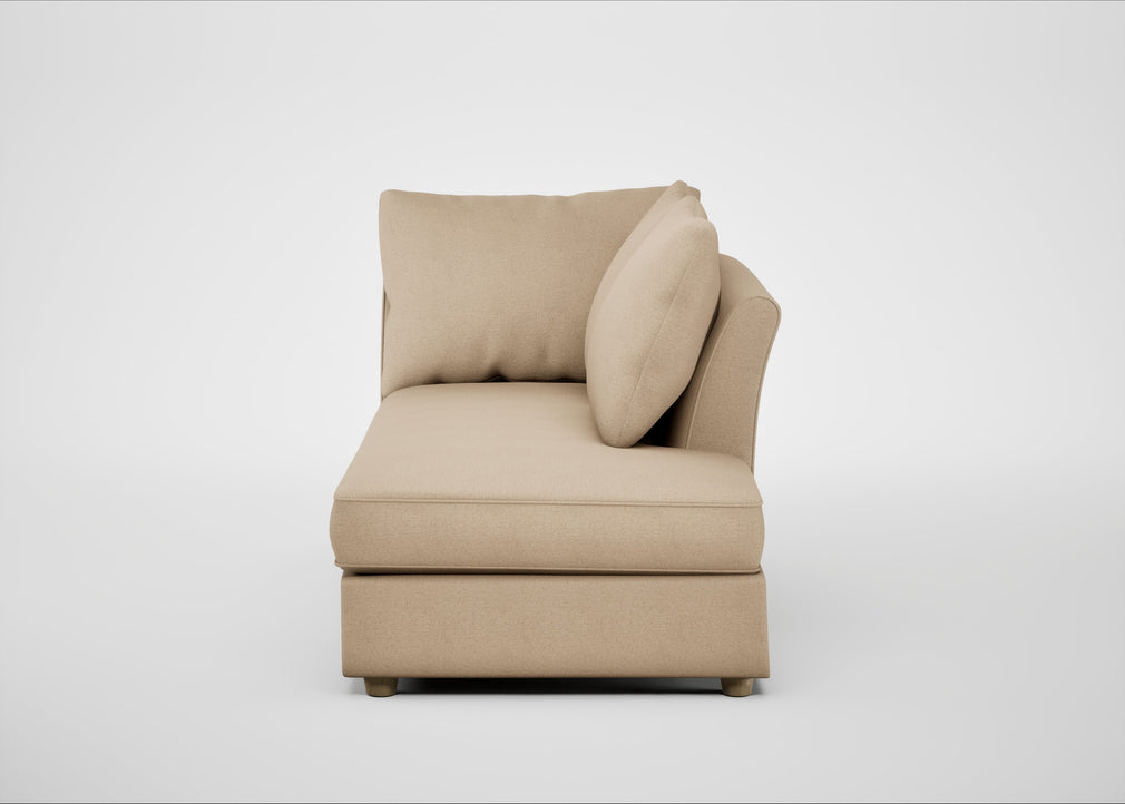 Tailor Right Hand Facing Chaise Unit Capelo Linen-Cotton Bamboo / Natural