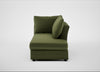 Tailor Right Hand Facing Chaise Unit Boucle Velvet Wilder / Black