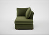 Tailor Right Hand Facing Chaise Unit Boucle Velvet Wilder / Natural