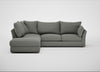 Tailor Left Hand Facing Corner Sofa Boucle Tweed Lapis / Natural