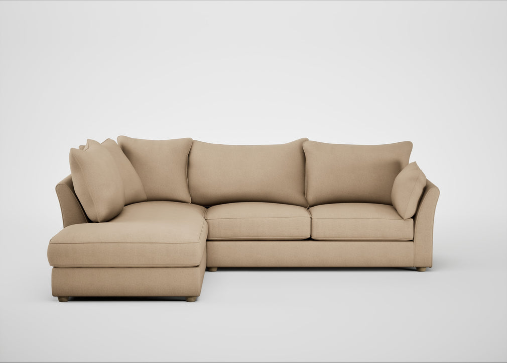 Tailor Left Hand Facing Corner Sofa Capelo Linen-Cotton Bamboo / Natural