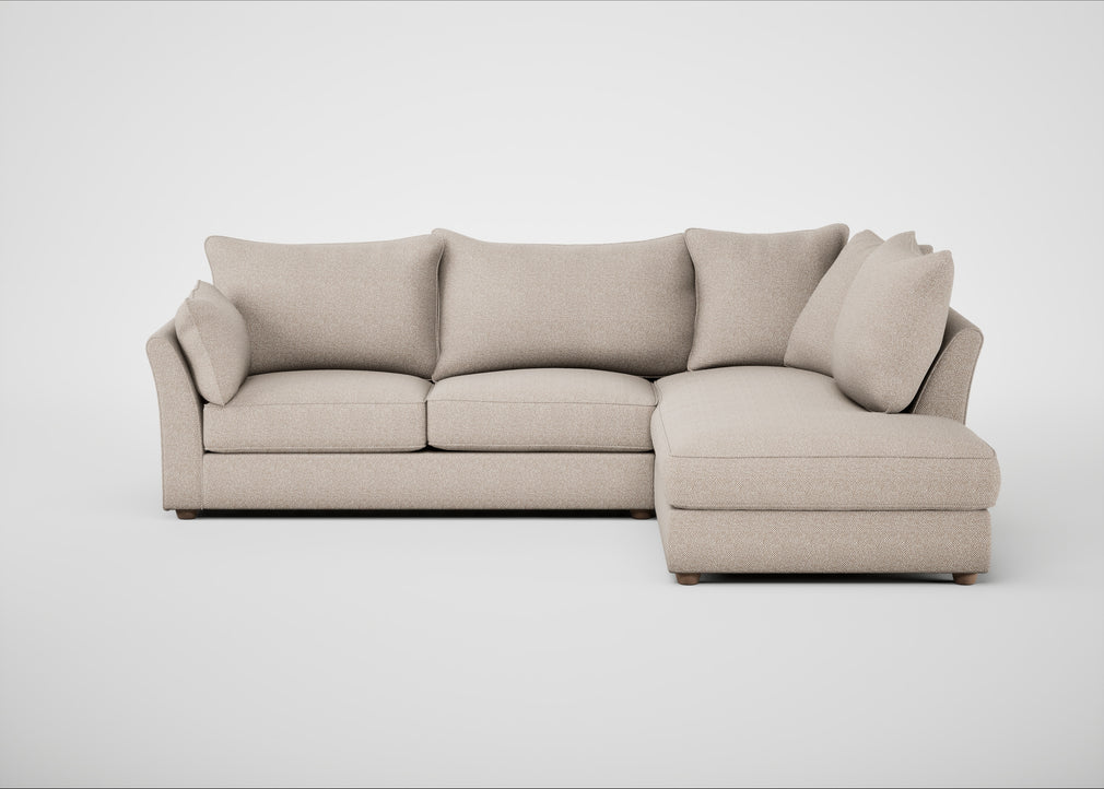 Tailor Right Hand Facing Corner Sofa Boucle Tweed Pearl / Natural