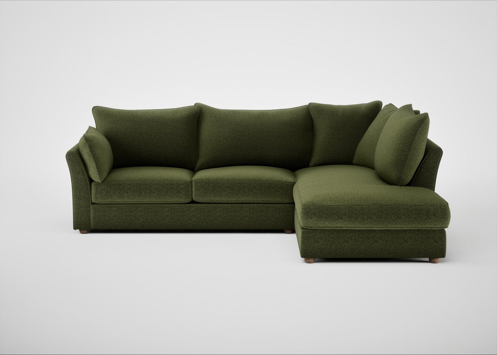 Tailor Right Hand Facing Corner Sofa Boucle Velvet Wilder / Natural