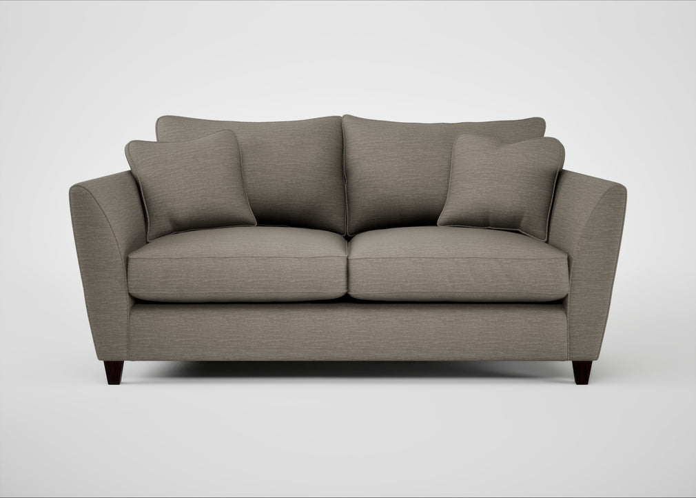Torino 3 Seater Sofa Broad Weave Pebble / Black