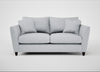 Torino 3 Seater Sofa Broad Weave Tin / Black