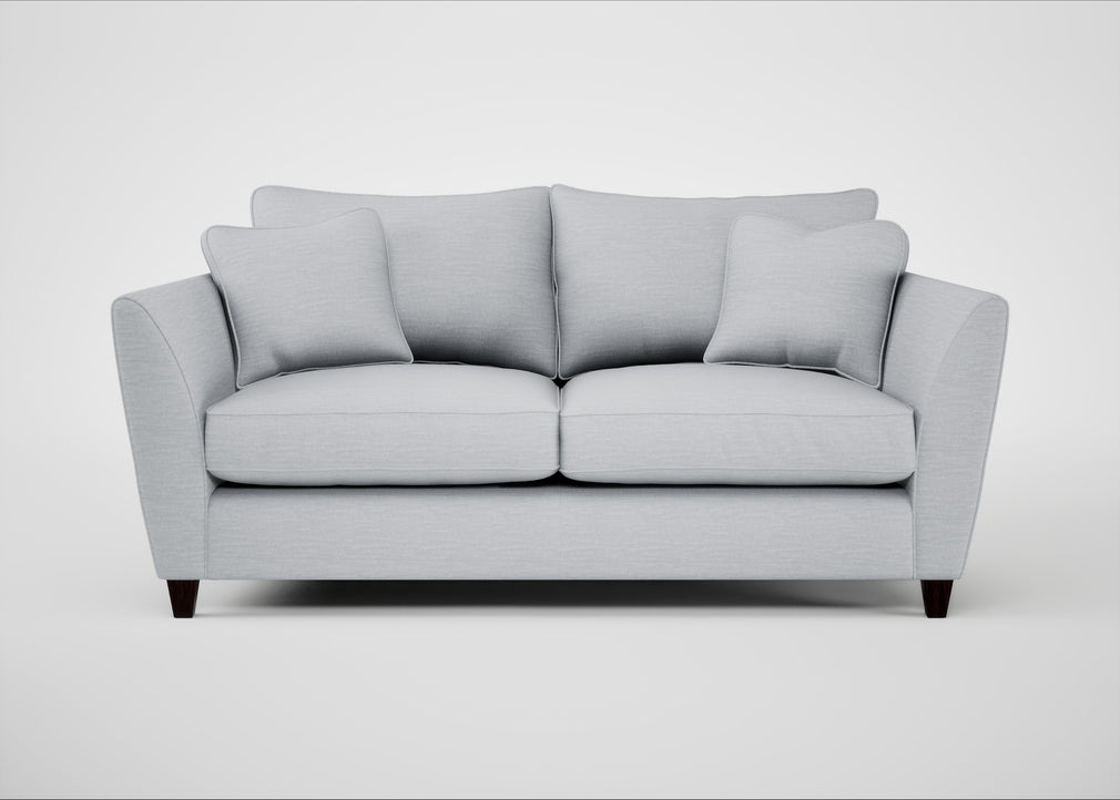 Torino 3 Seater Sofa Broad Weave Tin / Black
