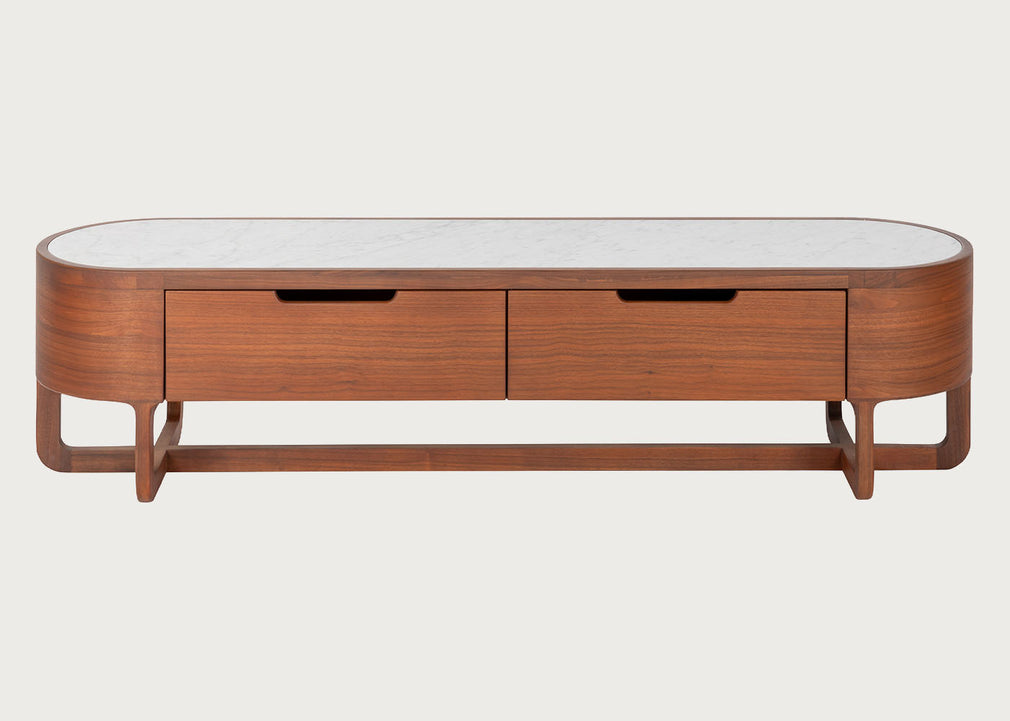 Anais TV Unit Walnut and Marble