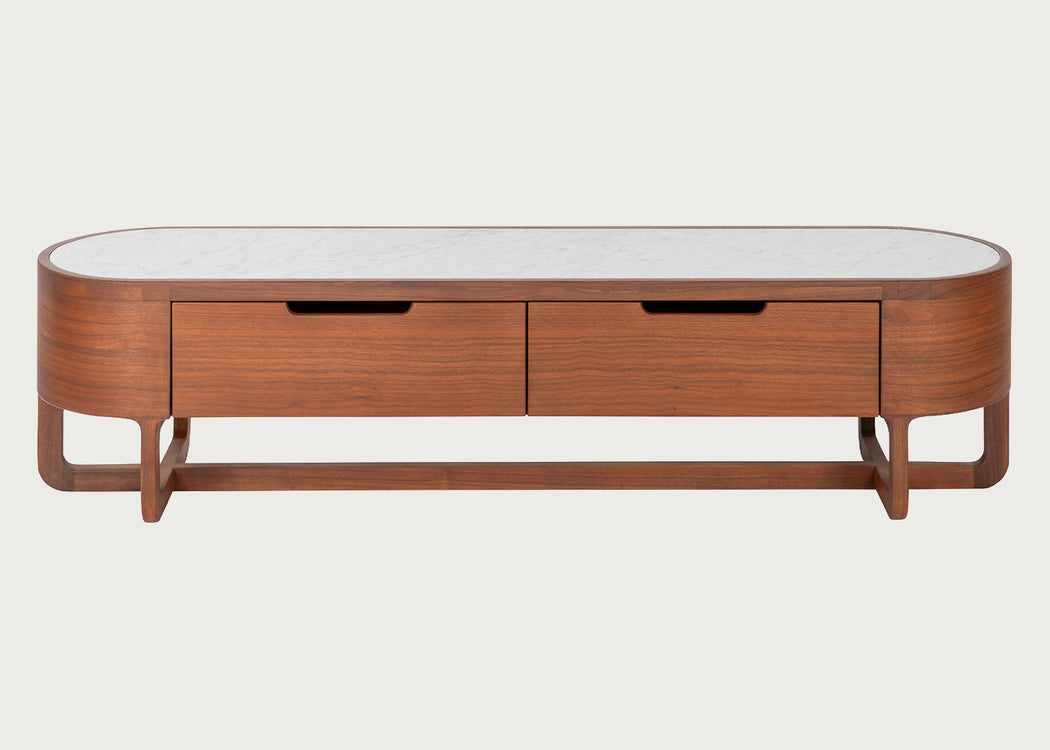 Anais TV Unit Walnut and Marble