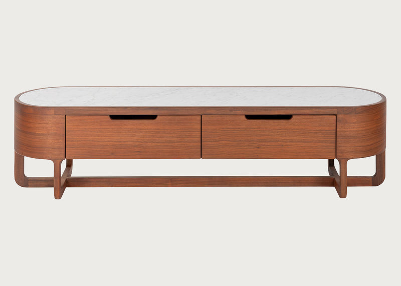 Anais TV Unit Walnut and Marble