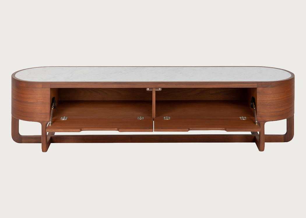Anais TV Unit Walnut and Marble
