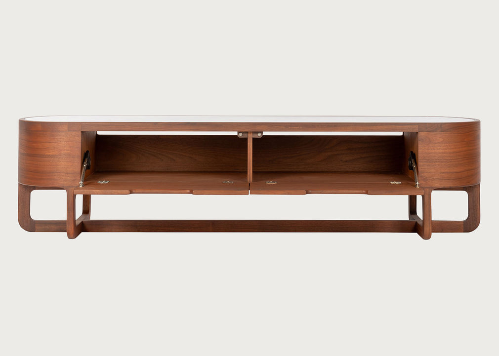 Anais TV Unit Walnut and Marble