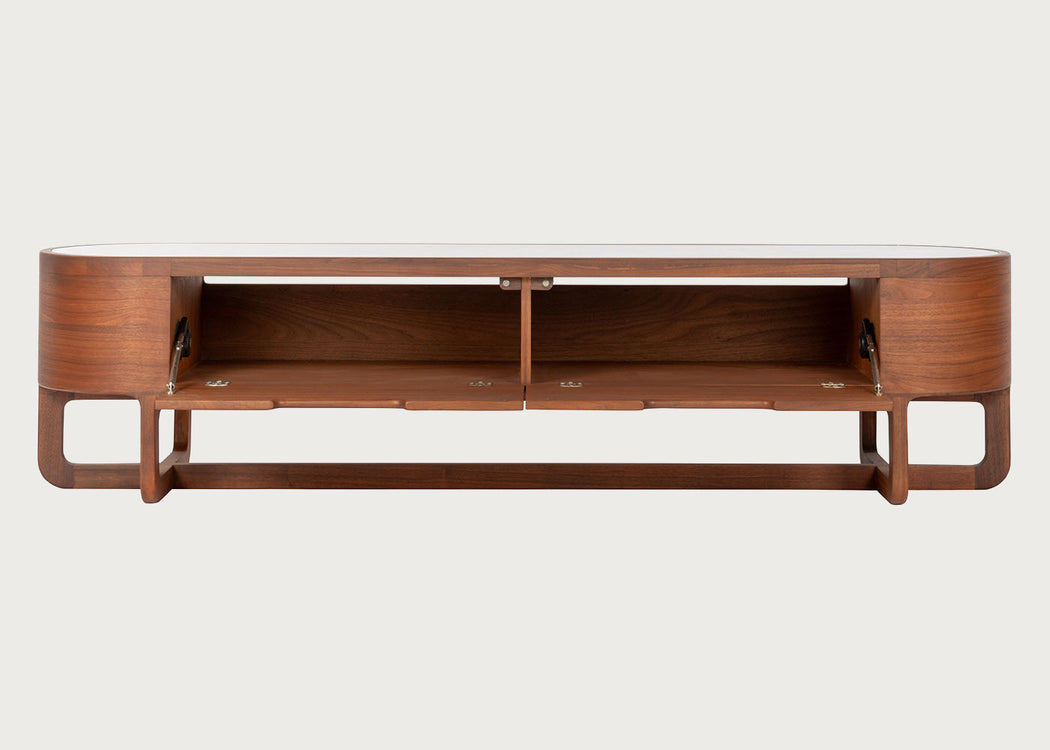 Anais TV Unit Walnut and Marble