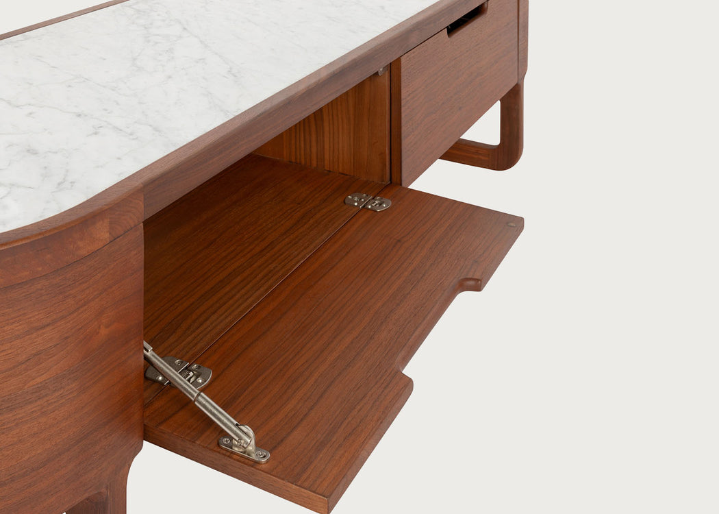 Anais TV Unit Walnut and Marble