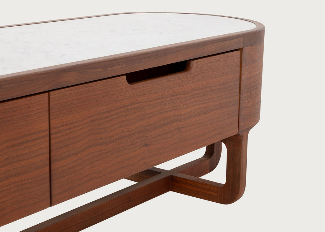 Anais TV Unit Walnut and Marble