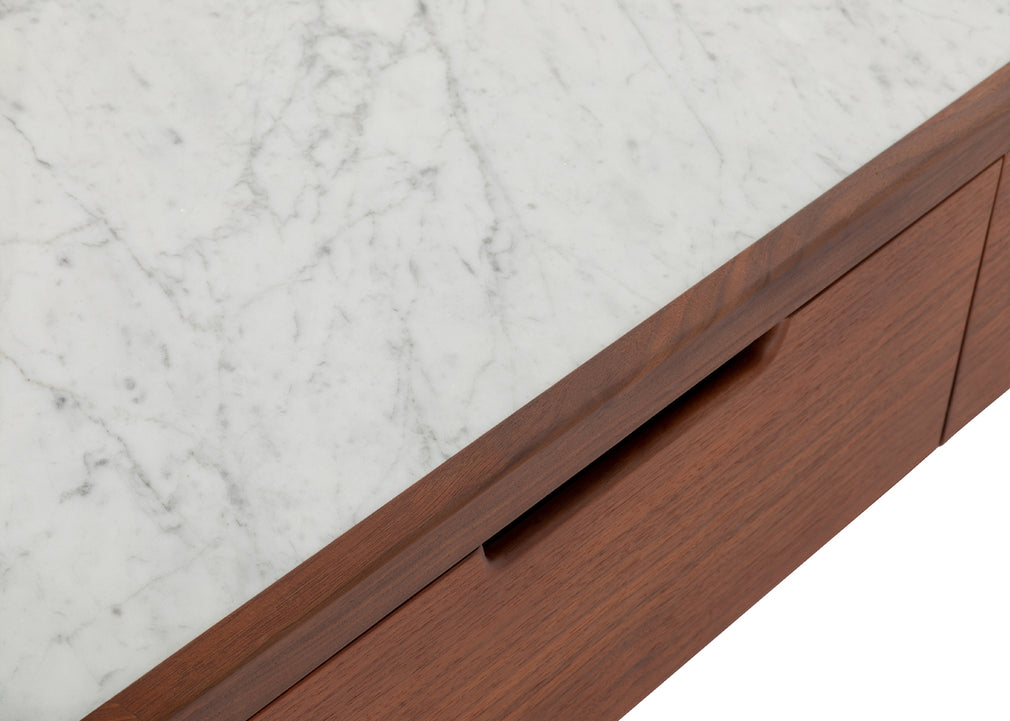 Anais TV Unit Walnut and Marble