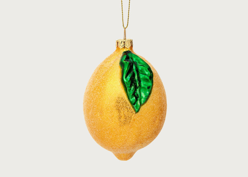 Shimmering Lemon Shaped Bauble