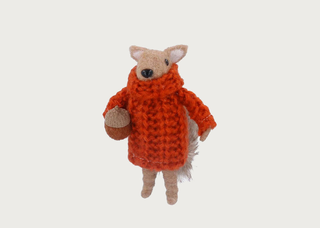 Squirrel in Orange Jumper Decoration