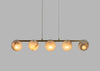 Ebro Alabaster Long 5 Light Pendant Brushed Gold
