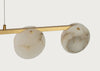 Ebro Alabaster Long 5 Light Pendant Brushed Gold