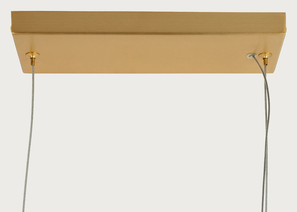 Ebro Alabaster Long 5 Light Pendant Brushed Gold