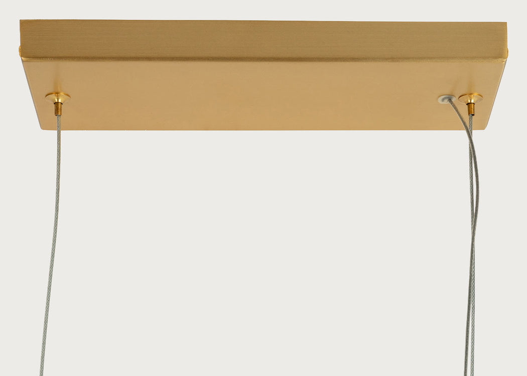 Ebro Alabaster Long 5 Light Pendant Brushed Gold