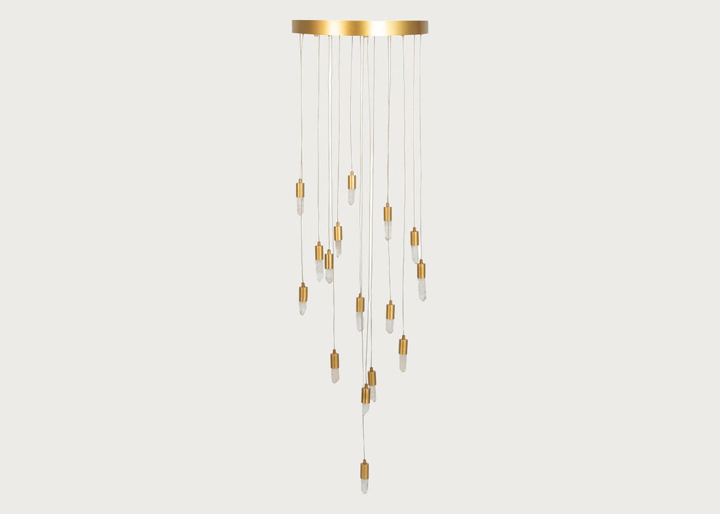 Rock Crystal LED Chandelier Pendant Light