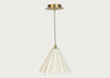 Monroe Porcelain Pendant Light White & Brushed Gold