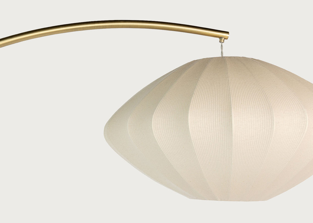 Sheer Overarched Floor Lamp White