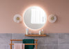 Ebro Alabaster LED Wall Light Brushed Gold IP44 Round