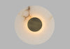 Ebro Alabaster LED Wall Light Brushed Gold IP44 Round
