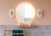 Ebro Alabaster LED Wall Light Brushed Gold IP44 Oval