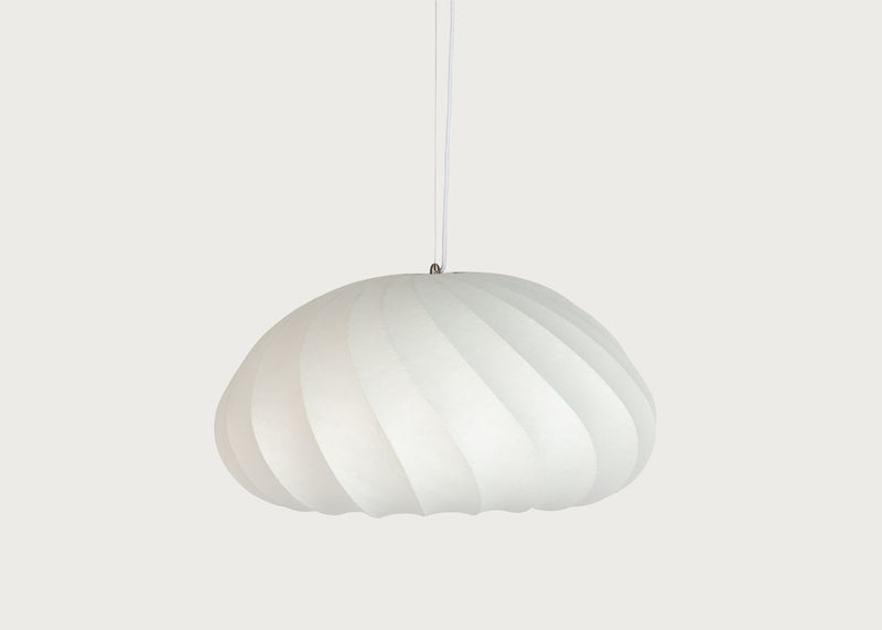Malmo Silk Fibre Pendant Light White Large