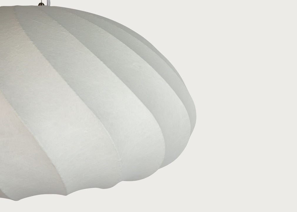 Malmo Silk Fibre Pendant Light White Large