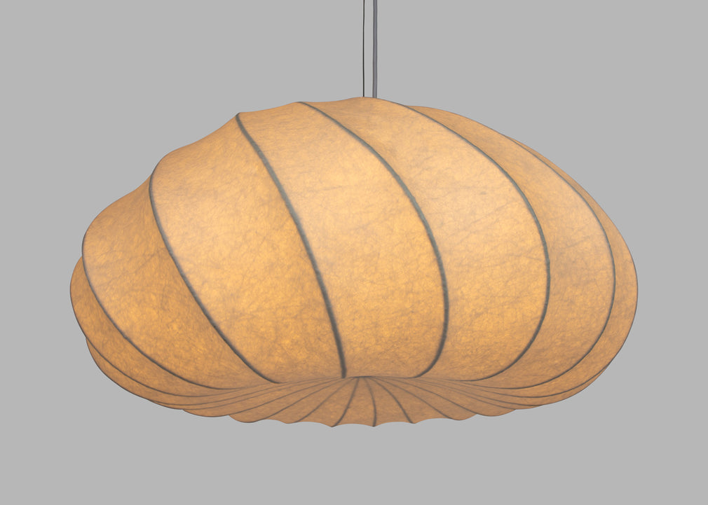 Malmo Silk Fibre Pendant Light White Large
