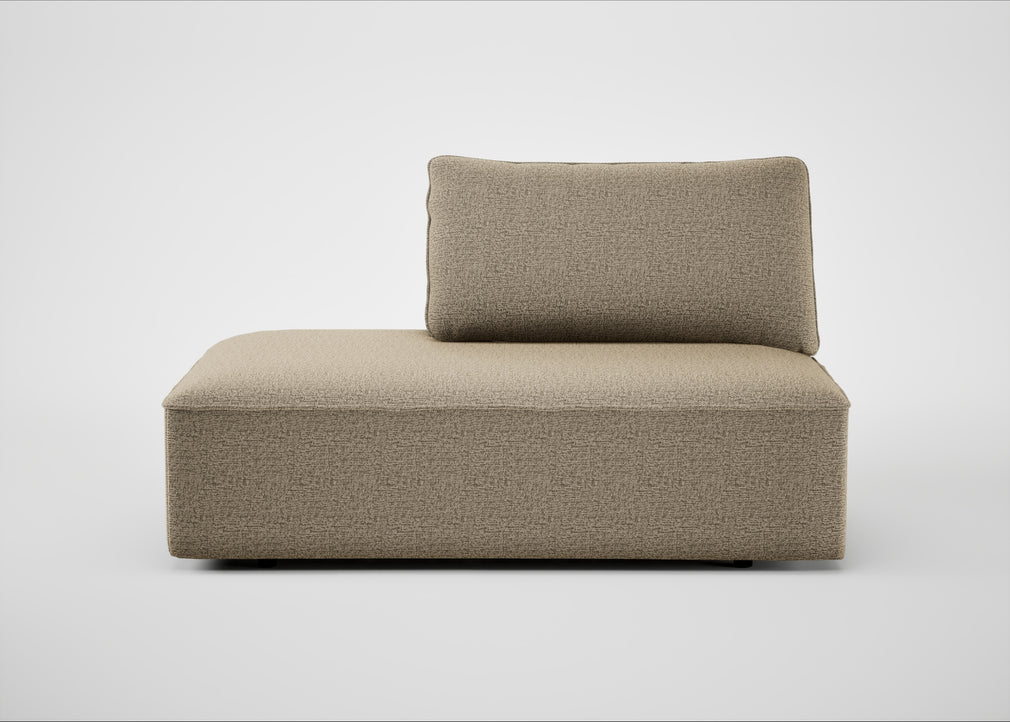 Morven Left Hand Facing Open End Unit Boucle Velvet Rocky