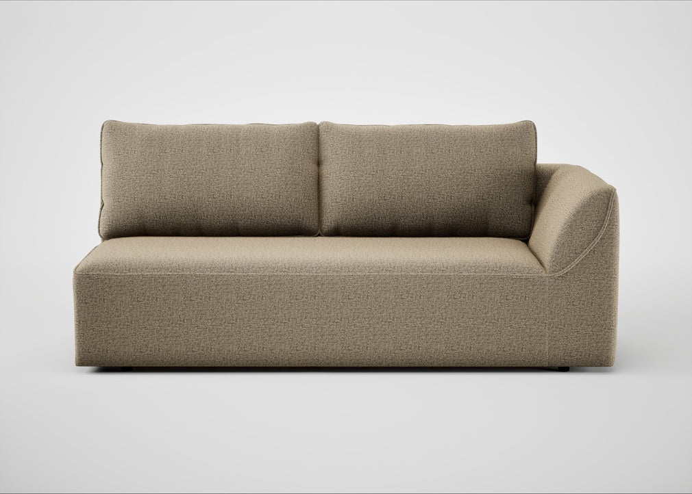Morven Right Hand Facing 3 Seater Unit Boucle Velvet Rocky