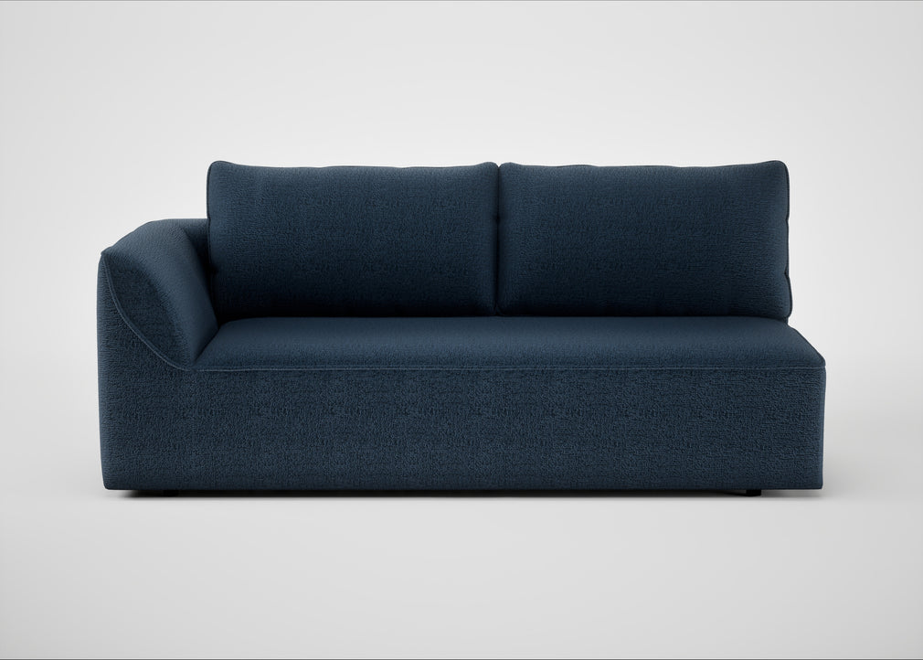 Morven Left Hand Facing 3 Seater Unit Boucle Velvet Space