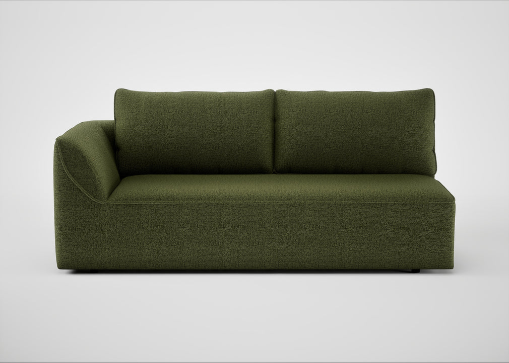 Morven Left Hand Facing 3 Seater Unit Boucle Velvet Wilder