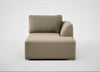 Morven Right Hand Facing Chaise Unit Boucle Velvet Rocky